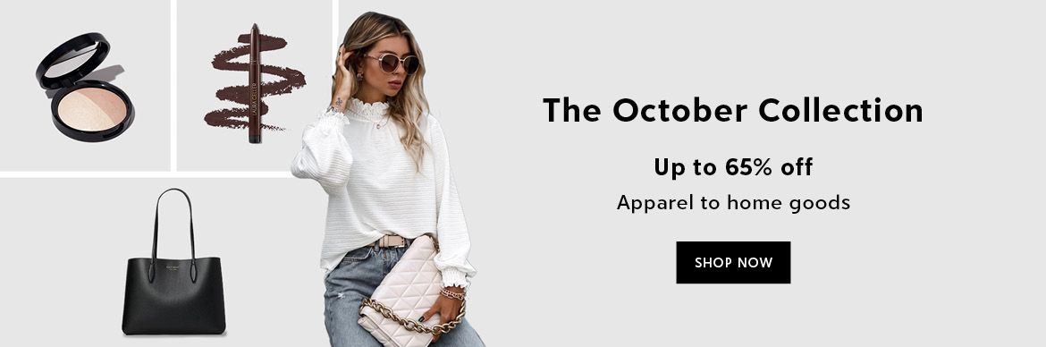The October Collection // Up to 65% off // apparel to home goods // shop now