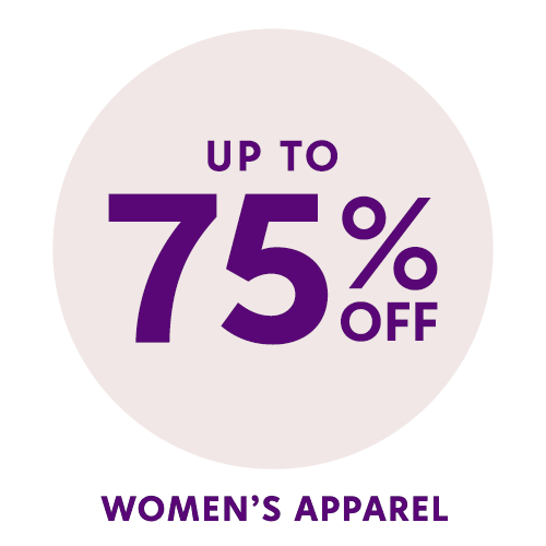 up to 75% off: women's apparel