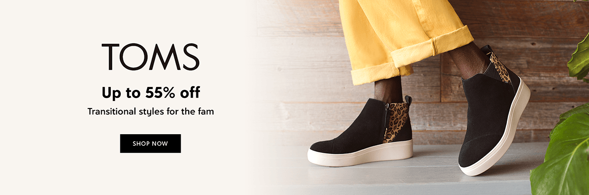 TOMS - Up to 55% off - Transitional styles for the fam - shop now