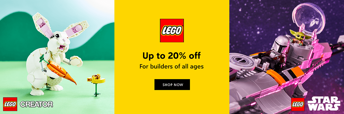 LEGO - up to 20% off - for builders of all ages - shop now