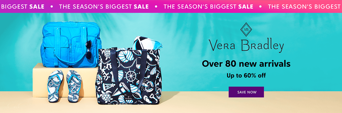 Vera Bradley - over 80 new arrivals - up to 60% off - save now