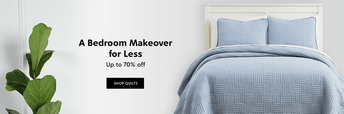 a bedroom makeover for less - up to 70% off - shop quilts
